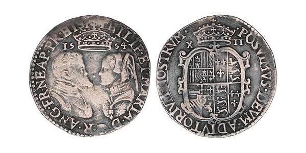 1 Shilling 英格兰王国 銀 玛丽一世 (英格兰)(1516-1558)