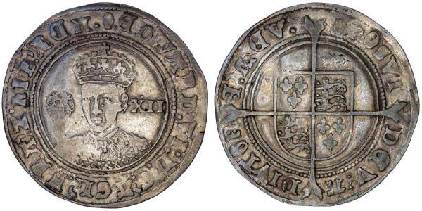 1 Shilling 英格兰王国 銀 爱德华六世 (1537 - 1553)