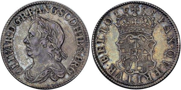 1 Shilling 英格兰联邦 銀 奥利弗·克伦威尔