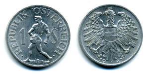 1 Shilling 同盟國軍事佔領奧地利 (1945 - 1955) 铝 