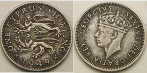 1 Shilling British Cyprus (1914–1960) 銅/镍 乔治六世 (1895-1952)