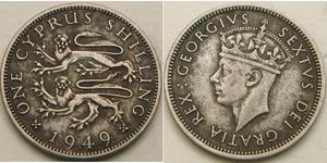 1 Shilling British Cyprus (1914–1960) 銅/镍 乔治六世 (1895-1952)