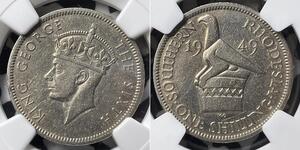 1 Shilling 南羅德西亞 銅/镍 乔治六世 (1895-1952)