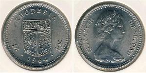 1 Shilling / 10 Cent Southern Rhodesia (1923-1980) Kupfer/Nickel Elizabeth II (1926-2022)