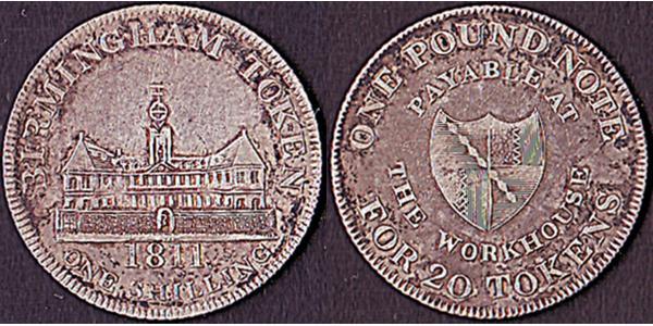 1 Shilling / 1 Token Vereinigtes Königreich von Großbritannien und Irland (1801-1922) Silber 