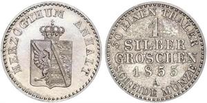 1 Silbergroschen Anhalt-Bernburg (1603 - 1863) Silber Alexander Carl ,Anhalt-Bernburg (1805 – 1863)