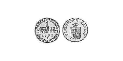 1 Silbergroschen Anhalt-Bernburg (1603 - 1863) Silber Alexander Carl ,Anhalt-Bernburg (1805 – 1863)