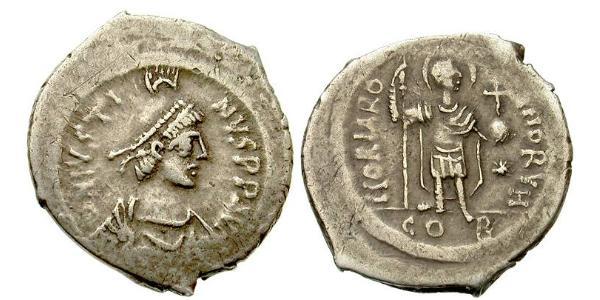 1 Siliqua Impero bizantino (330-1453) Argento Giustino II (520-578)
