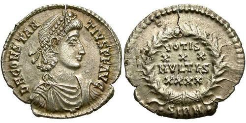 1 Siliqua Impero romano (27BC-395) Argento Costanzo II (317 - 361)