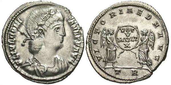 1 Siliqua Impero romano (27BC-395) Argento Costante I (320-350)