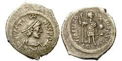 1 Siliqua 拜占庭帝国 銀 查士丁二世
