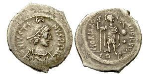 1 Siliqua 拜占庭帝国 銀 查士丁二世