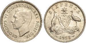 1 Sixpence Australie (1939 - ) Argent George VI (1895-1952)