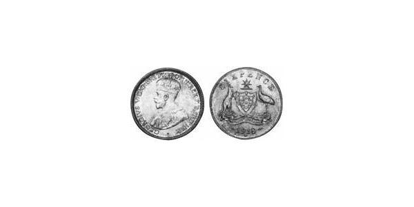 1 Sixpence Ôstralie (1788 - 1939) Argent George V (1865-1936)
