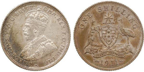 1 Sixpence Australia (1788 - 1939) Argento Giorgio V (1865-1936)