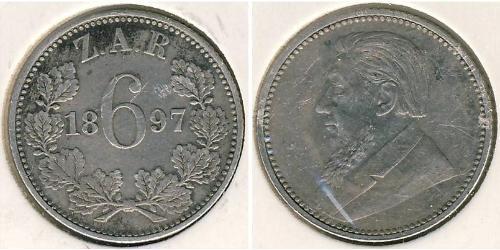 1 Sixpence Sudafrica Argento 