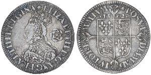 1 Sixpence Reino de Inglaterra (927-1649,1660-1707) Plata Isabel I (1533-1603)