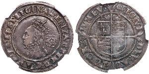 1 Sixpence Reino de Inglaterra (927-1649,1660-1707) Plata Isabel I (1533-1603)