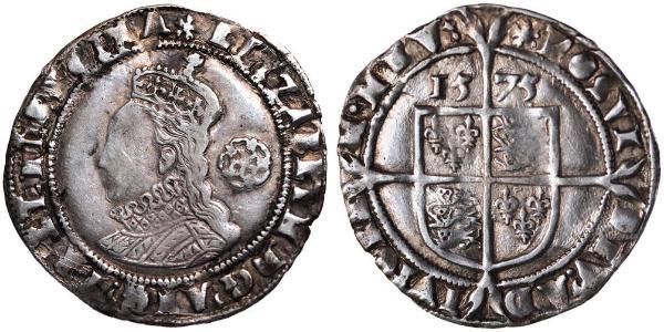 1 Sixpence Reino de Inglaterra (927-1649,1660-1707) Plata Isabel I (1533-1603)