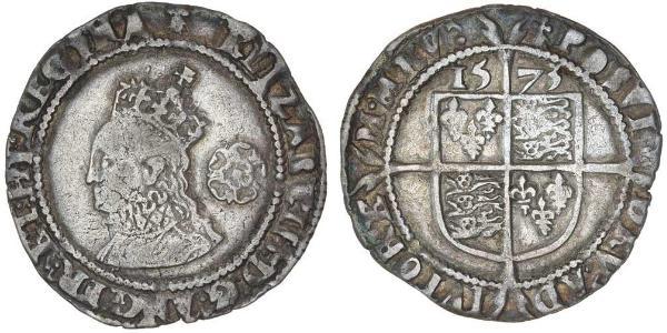 1 Sixpence Reino de Inglaterra (927-1649,1660-1707) Plata Isabel I (1533-1603)