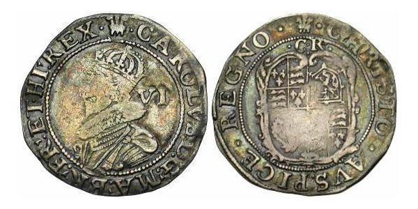 1 Sixpence Reino de Inglaterra (927-1649,1660-1707) Plata Carlos I (1600-1649)