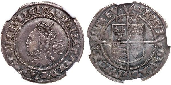 1 Sixpence Reino de Inglaterra (927-1649,1660-1707) Plata Isabel I (1533-1603)
