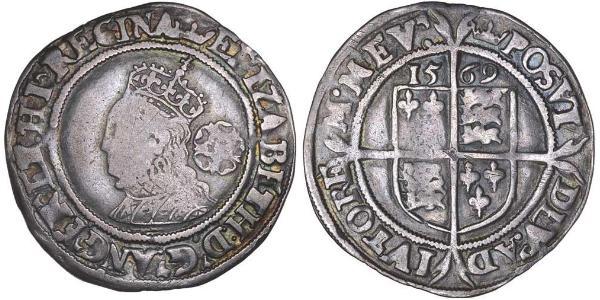 1 Sixpence Reino de Inglaterra (927-1649,1660-1707) Plata Isabel I (1533-1603)