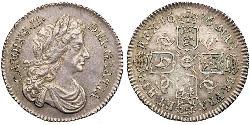 1 Sixpence Königreich England (927-1649,1660-1707) Silber Karl II (1630-1685)