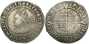 1 Sixpence Königreich England (927-1649,1660-1707) Silber Elizabeth I (1533-1603)