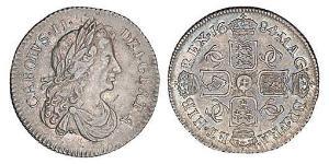 1 Sixpence Königreich England (927-1649,1660-1707) Silber Karl II (1630-1685)