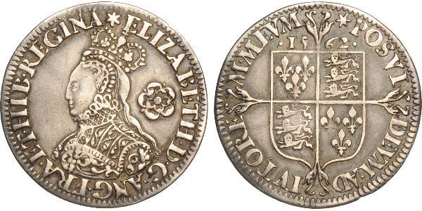 1 Sixpence Königreich England (927-1649,1660-1707) Silber Elizabeth I (1533-1603)