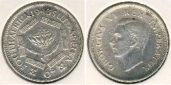 1 Sixpence Südafrika Silber Georg VI (1895-1952)