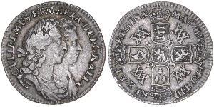 1 Sixpence Kingdom of England (927-1649,1660-1707) Silver William III (1650-1702)