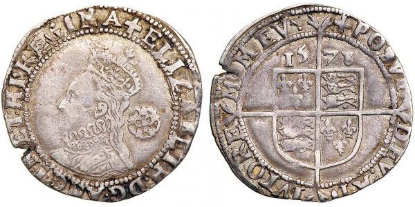 1 Sixpence Kingdom of England (927-1649,1660-1707) Silver Elizabeth I (1533-1603)