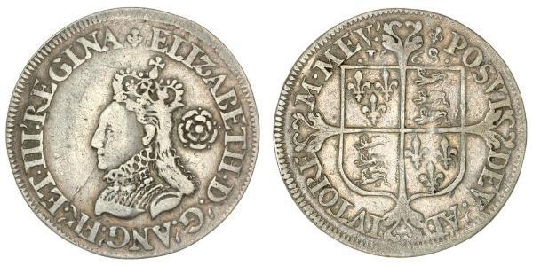 1 Sixpence Kingdom of England (927-1649,1660-1707) Silver Elizabeth I (1533-1603)