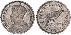 1 Sixpence Neuseeland  George V (1865-1936)