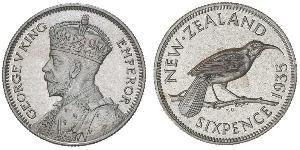 1 Sixpence Neuseeland  George V (1865-1936)