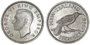 1 Sixpence Neuseeland  Georg VI (1895-1952)