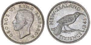 1 Sixpence Neuseeland  Georg VI (1895-1952)