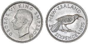 1 Sixpence Neuseeland  Georg VI (1895-1952)