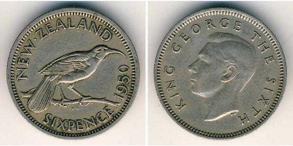 1 Sixpence Neuseeland  Georg VI (1895-1952)