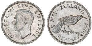 1 Sixpence New Zealand  George VI (1895-1952)