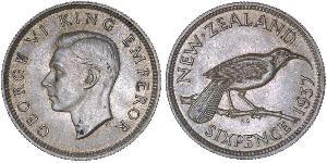 1 Sixpence New Zealand  George VI (1895-1952)