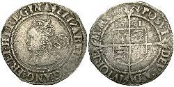 1 Шестипенсовик Королевство Англия (927-1649,1660-1707) Серебро Елизавета I (1533-1603)