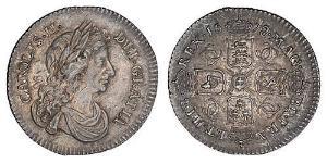 1 Sixpence 英格兰王国 銀 查理二世 (英格兰) (1630 - 1685)