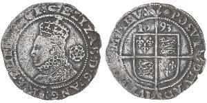 1 Sixpence 英格兰王国 銀 Elizabeth I (1533-1603)