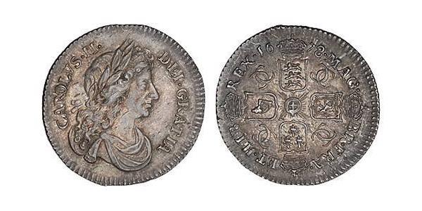 1 Sixpence 英格兰王国 銀 查理二世 (英格兰) (1630 - 1685)