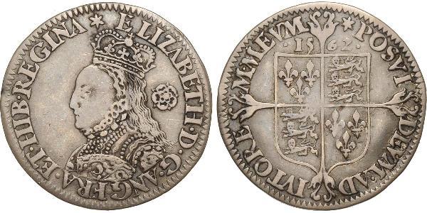 1 Sixpence 英格兰王国 銀 Elizabeth I (1533-1603)