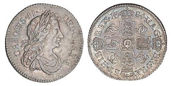 1 Sixpence 英格兰王国 銀 查理二世 (英格兰) (1630 - 1685)