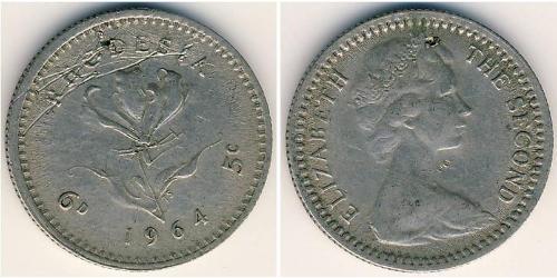 1 Sixpence / 5 Cent 羅德西亞 (1965 - 1979) 銅/镍 